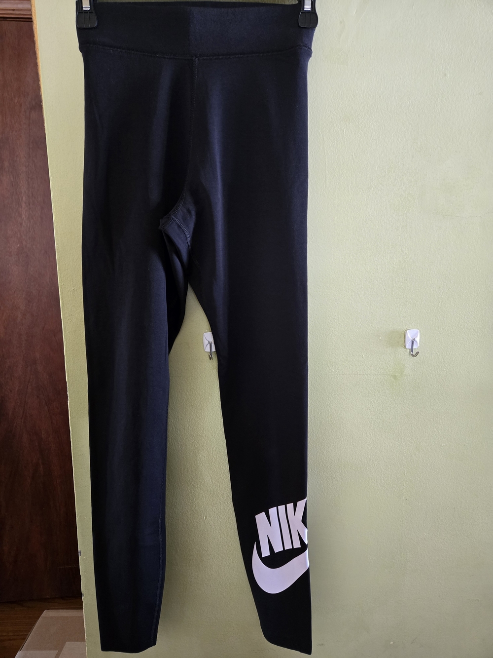 Nike Black Leggings with White Logo Print